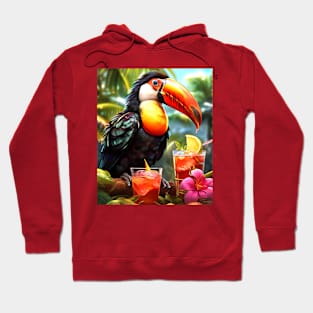 Tropical Bird, Graphic Design With Animals Hoodie